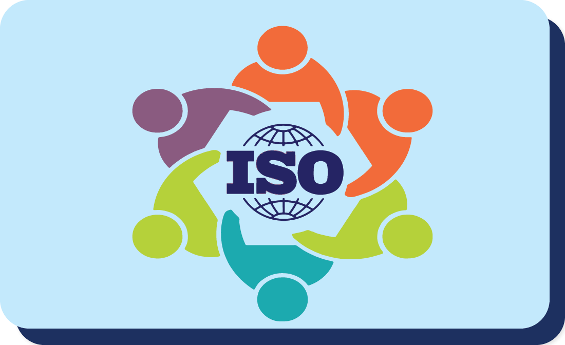 ISO certification document and stamp